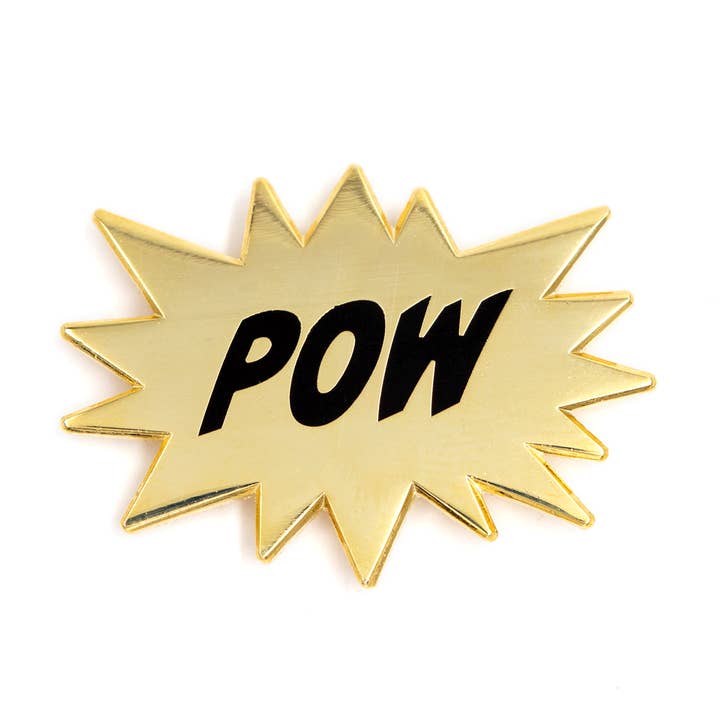 Broche en émail Pow pour la vente par These Are Things