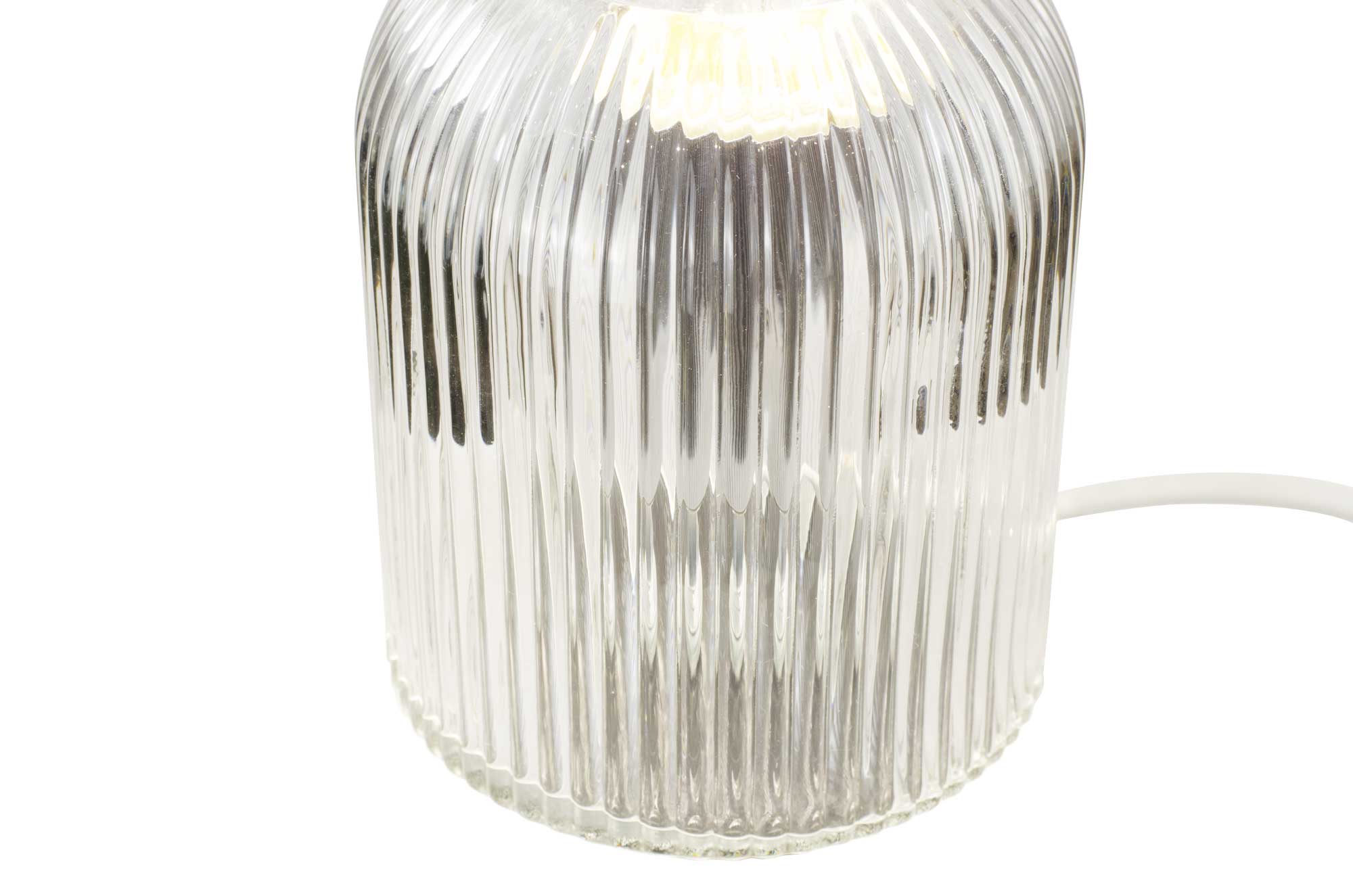 C-Création – Großhandel Stehlampen – Charmy farbige Tischlampe aus geriffeltem Glas4