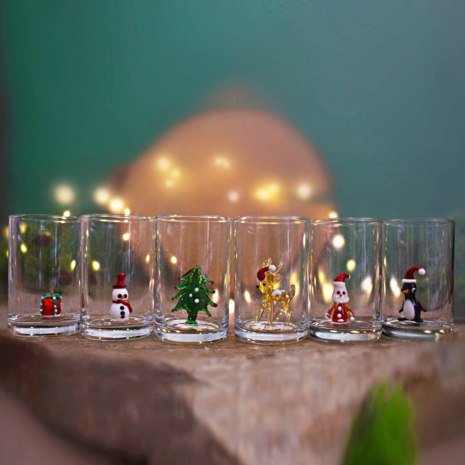 Adamodart - Wholesale Shot Glass - Christmas barware shot glass, holiday glassware, santa, noel1