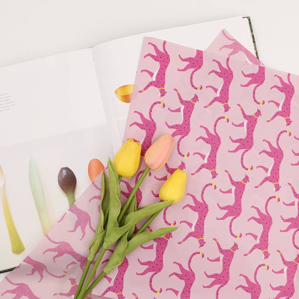 BllalaLab - Wholesale Tissue Paper - Cheetah Leopard  Floral Pattern Gift Wrapping Tissue Paper7