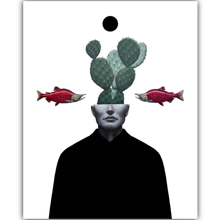 Salmon King Paper Print for wholesale by The Painted Ladies