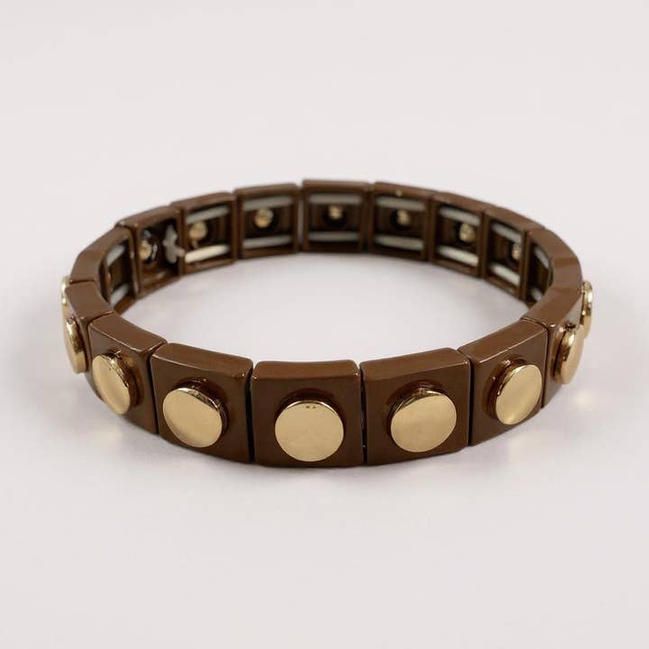 Geometric Bracelet - Mocha for wholesale by Smith and Co. Design