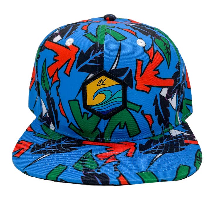 Bonnet Snapback bleu rétro pour la vente par Cha Vibes