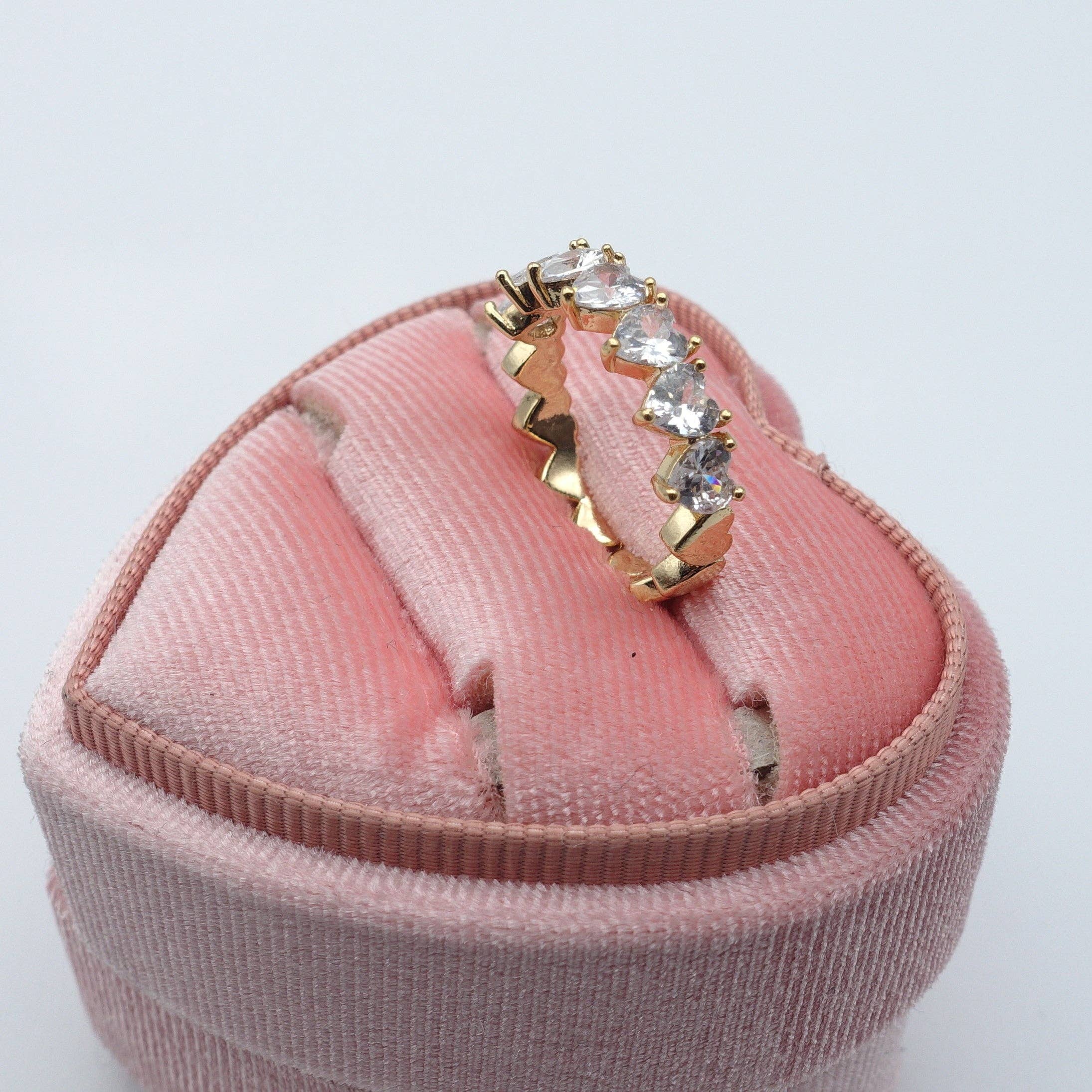 Daemon srls - Wholesale Multi-Stone Ring - JENNY- cuori orizzontali ~ ANELLO REGOLABILE con cubic zirconia a forma di cuore17