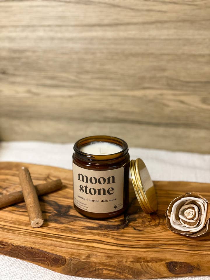 Moon Stone - 100% Soy Wax Candle for wholesale by Sage Candle Co.