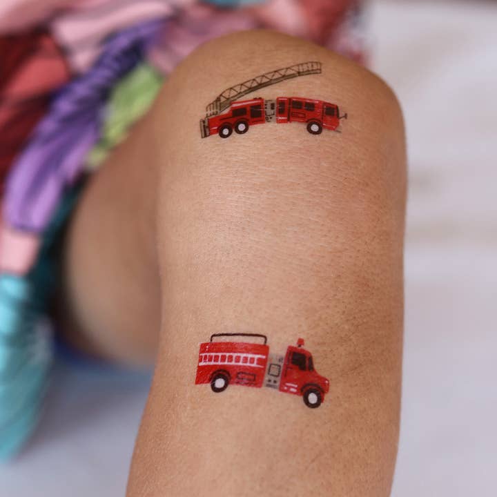 Firetruck Parade Temporary Tattoos for wholesale by Saint Tattoos