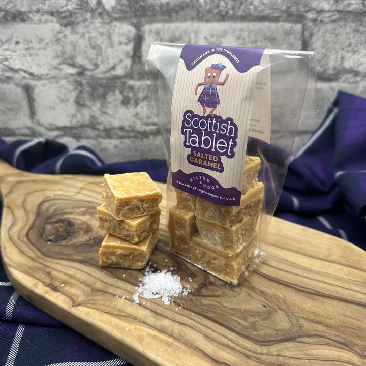 NEW Scottish Tablet - Salted Caramel for wholesale by Kilted Fudge Company