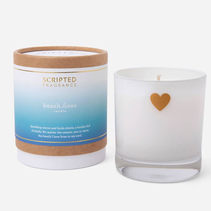Beach Lover Soy Candle for wholesale by Scripted Fragrance