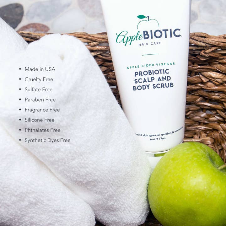 Applebiotic - Wholesale Body Scrub/Exfoliant - Apple Cider Vinegar Probiotic Scalp and Body Scrub