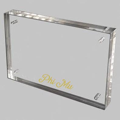 Over The Moon Greek - Wholesale Picture Frame - Sorority Acrylic Frame with Gold Foil Lettering14