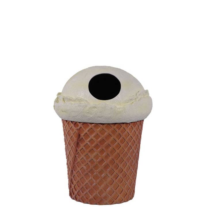 Vanilla Ice Cream Trash Can Over Sized Statue for wholesale by LM Treasures