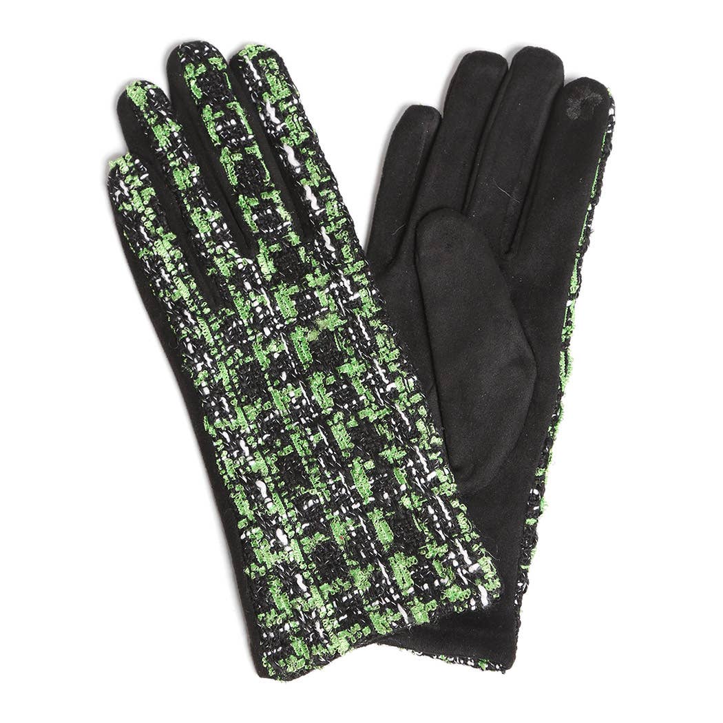 12 VERSCHILLENDE KLEUREN Touch-handschoenen met tweedpatroon voor dames voor groothandel op Faire4