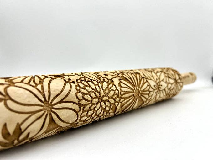 Sweet Rolling Pins - Wholesale Rolling Pin - Embossed Bursting Bouquet Rolling Pin –Baking & Pottery6