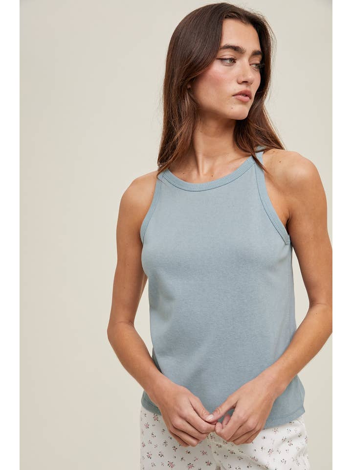 Wishlist Apparel - Wholesale Tank Top - Women's - BASIC HIGH NECK TANK TOP / WL24-9504