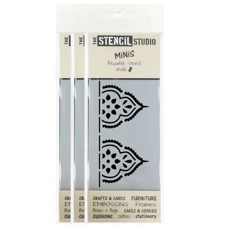 Stencil MiNiS - Taj Indian Border Stencil for wholesale by The Stencil Studio