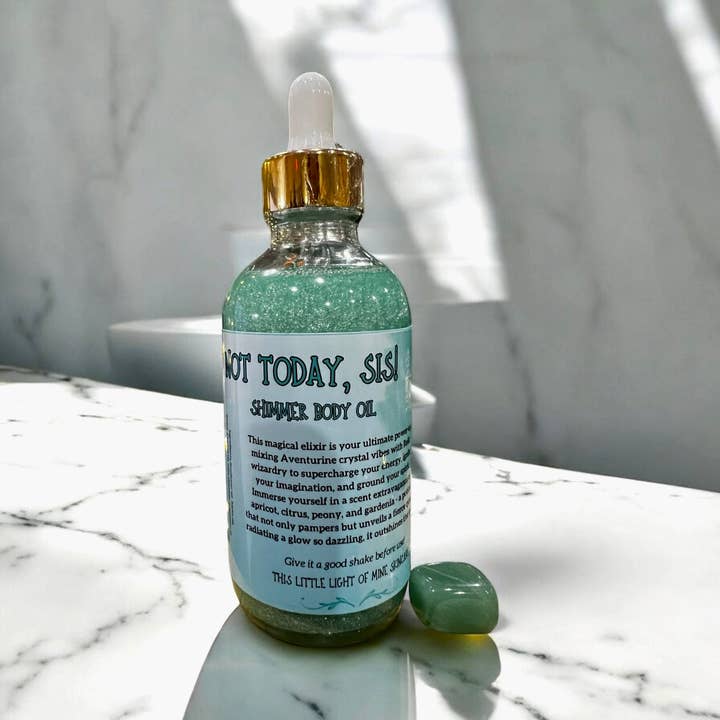 Not Today, Sis! Shimmer Body Oil for wholesale by This Little Light of Mine Skincare
