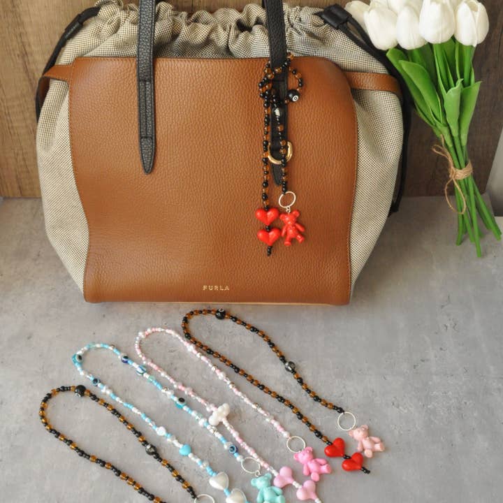 Colgante para bolso con cuentas de oso de peluche | Accesorio para bolso para venta al por mayor de TheMellys