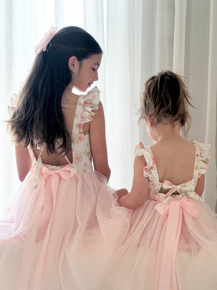 Audrey Rose Girls Tulle Dress - Light Pink for wholesale by A Little Lacey