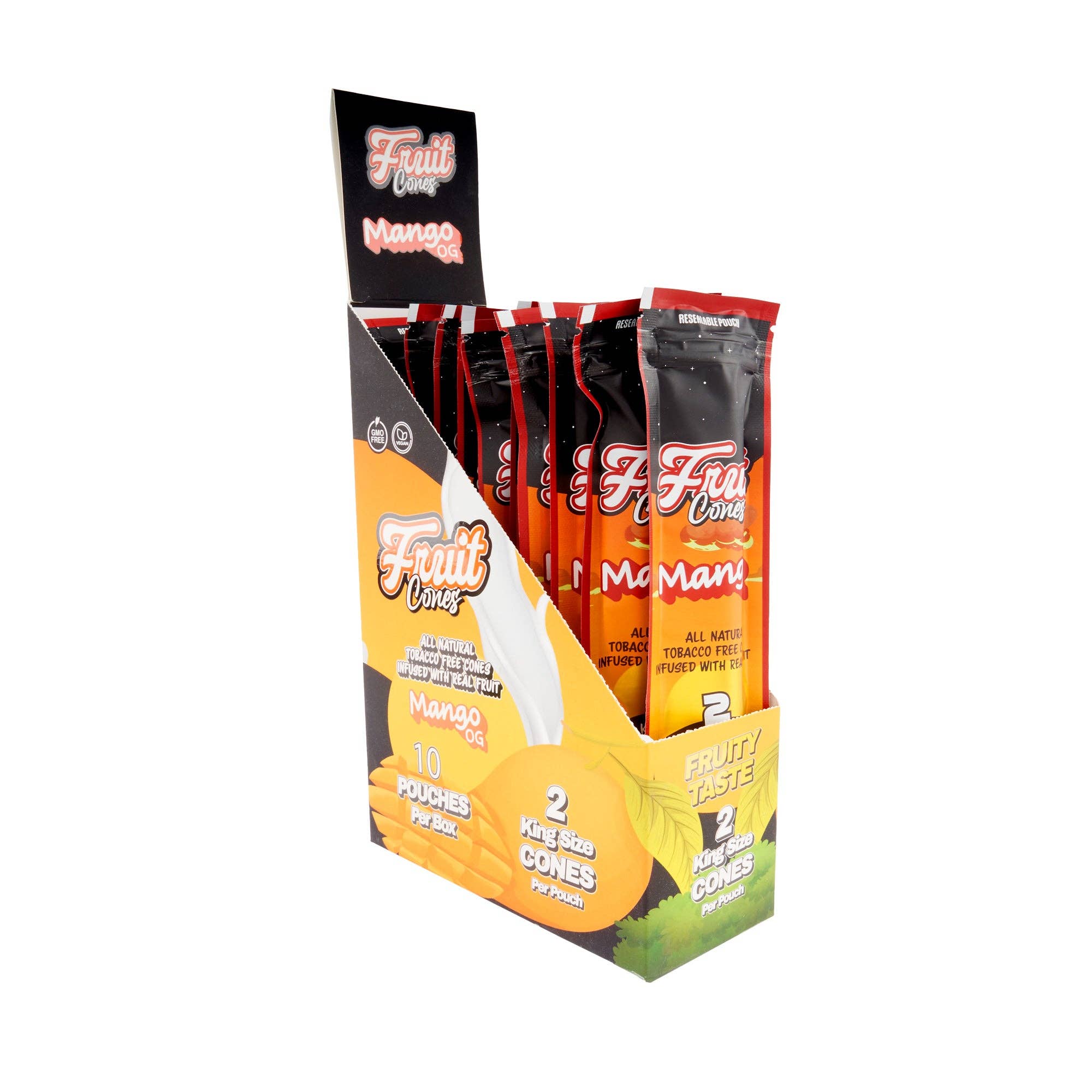 Cannatron - Wholesale Retailer Display - Paper & Novelty - Fruit Cuts Natural Pulp Cones - King Size - 2pk - 10ct3