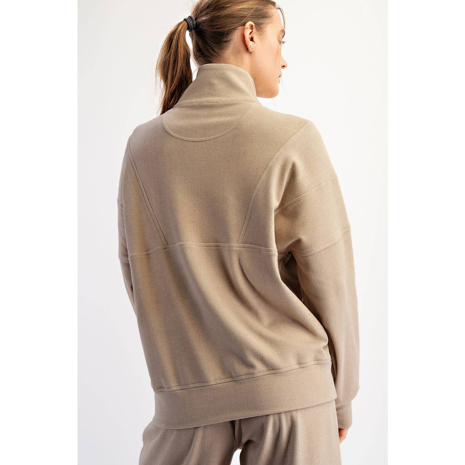 Rae Mode - Wholesale Lounge Top - Women's - BRUSHED RIB QUARTER ZIP PULLOVER7
