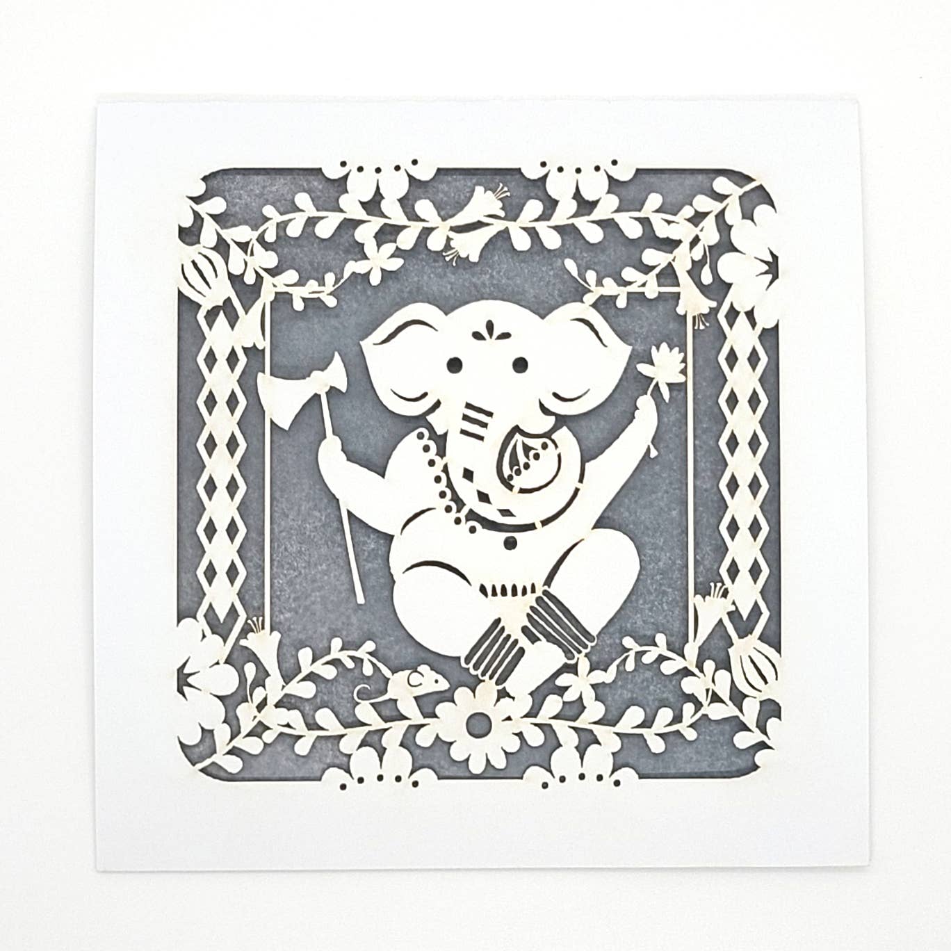 two hermanas - Wholesale Everyday Greeting Card - Ganesh - mover of obstacles laser cut cards3