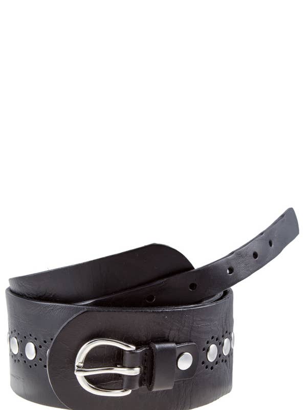 GENUINE LEATHER STUDDED WIDE CORSET BELT 2009 for wholesale by anbfashion