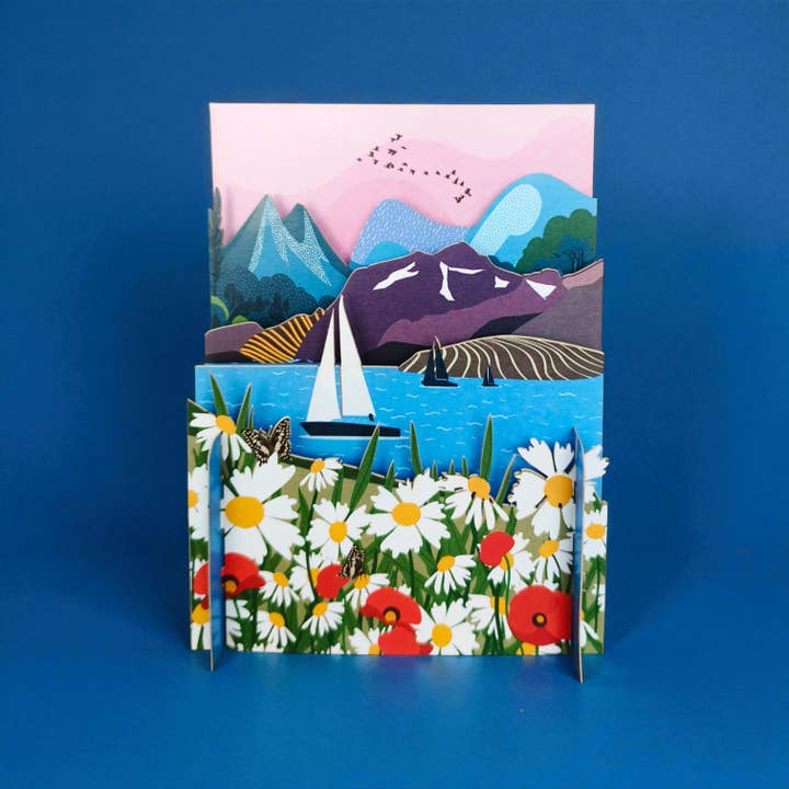 Miniature World pop up card - Sailing for wholesale by Alljoy Design