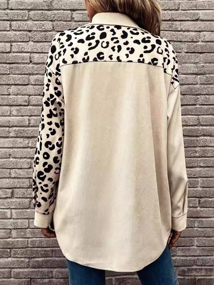 Jiawaknitart - Wholesale Coat - Women's - Leopard Print Patchwork Coat3