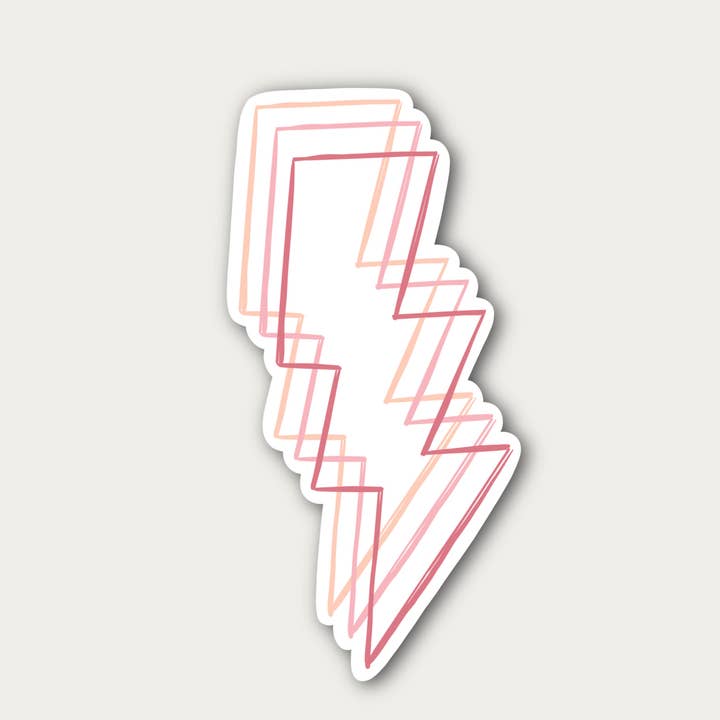 Rosa blixt vattentät klistermärke för wholesale av Lords Creations Co