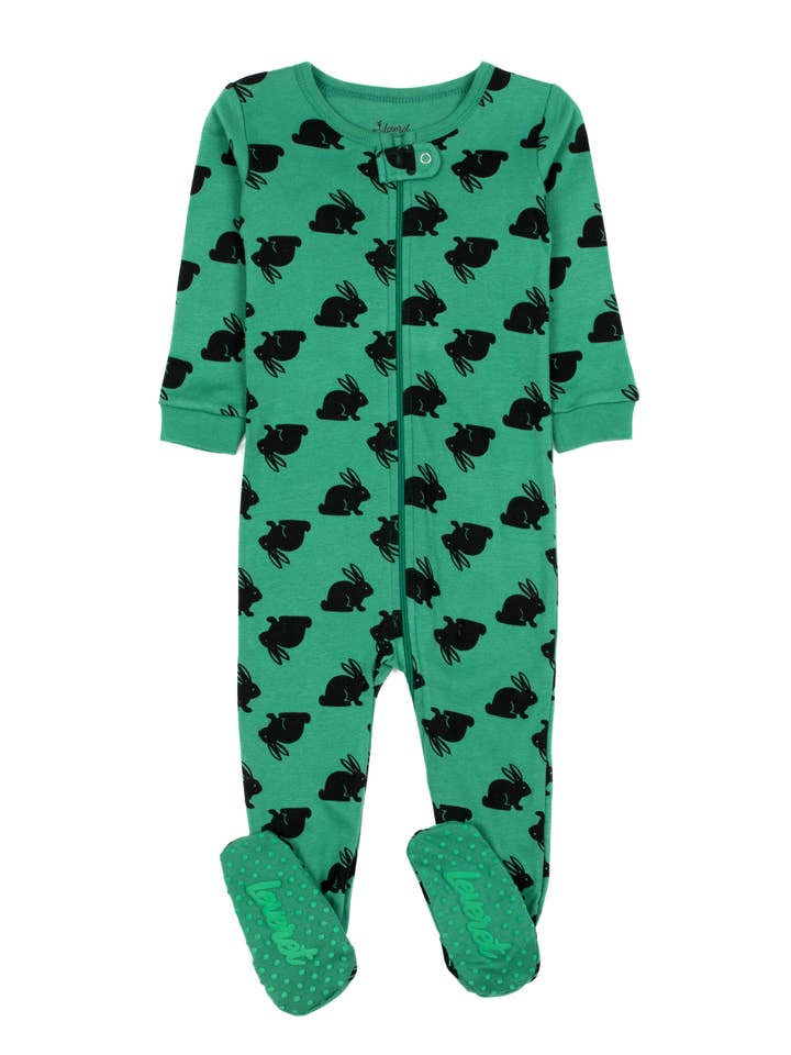 Leveret Pajamas - Vendita all'ingrosso Pigiamino - Neonati - Coniglietti pigiama con piedi per bambini per la primavera