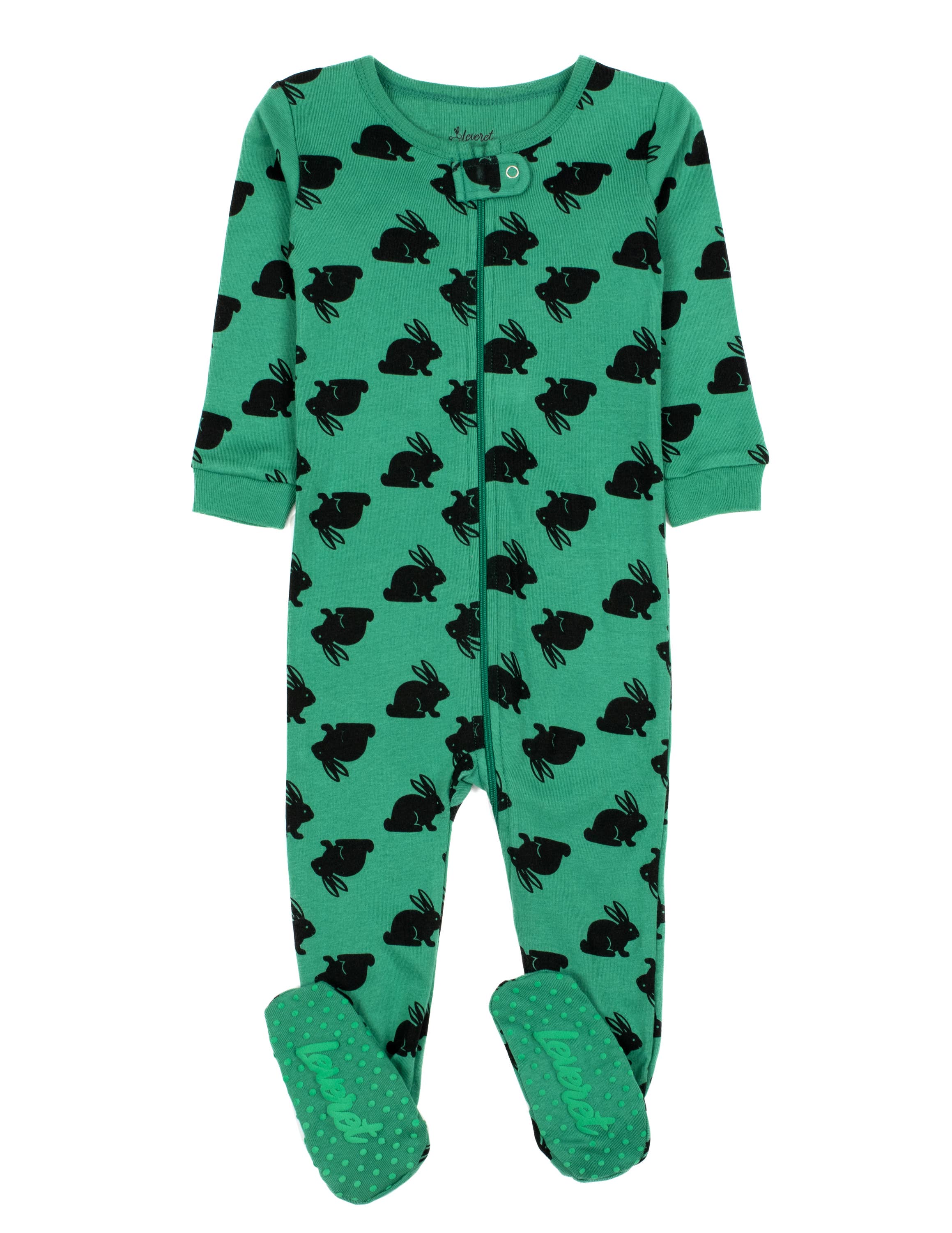 Leveret Pajamas - Wholesale Sleepsuit - Baby - Kids Baby Footed Pajamas Bunnies for Spring