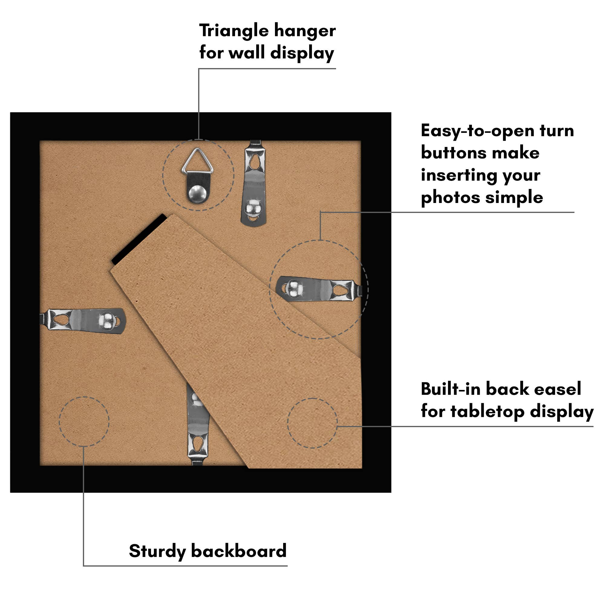 Americanflat - Wholesale Picture Frame - Americanflat 5 Pack Picture Frames With Mat Plexiglass Cover147