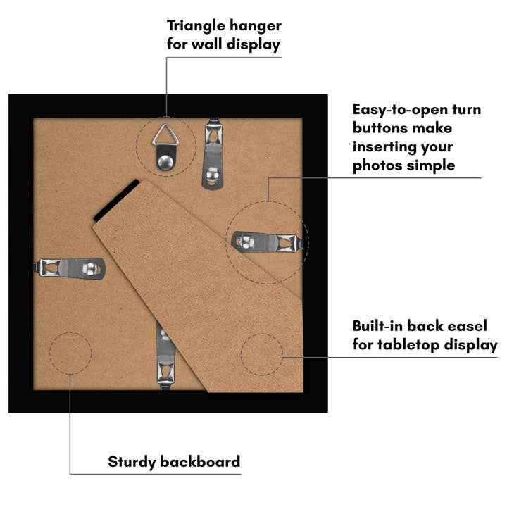 Americanflat - Wholesale Picture Frame - Americanflat 5 Pack Picture Frames With Mat Plexiglass Cover147