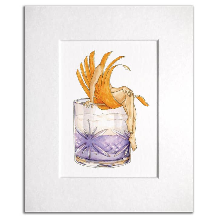 Empress Gin Sour Cocktail Art Print for wholesale by Maridad Studio
