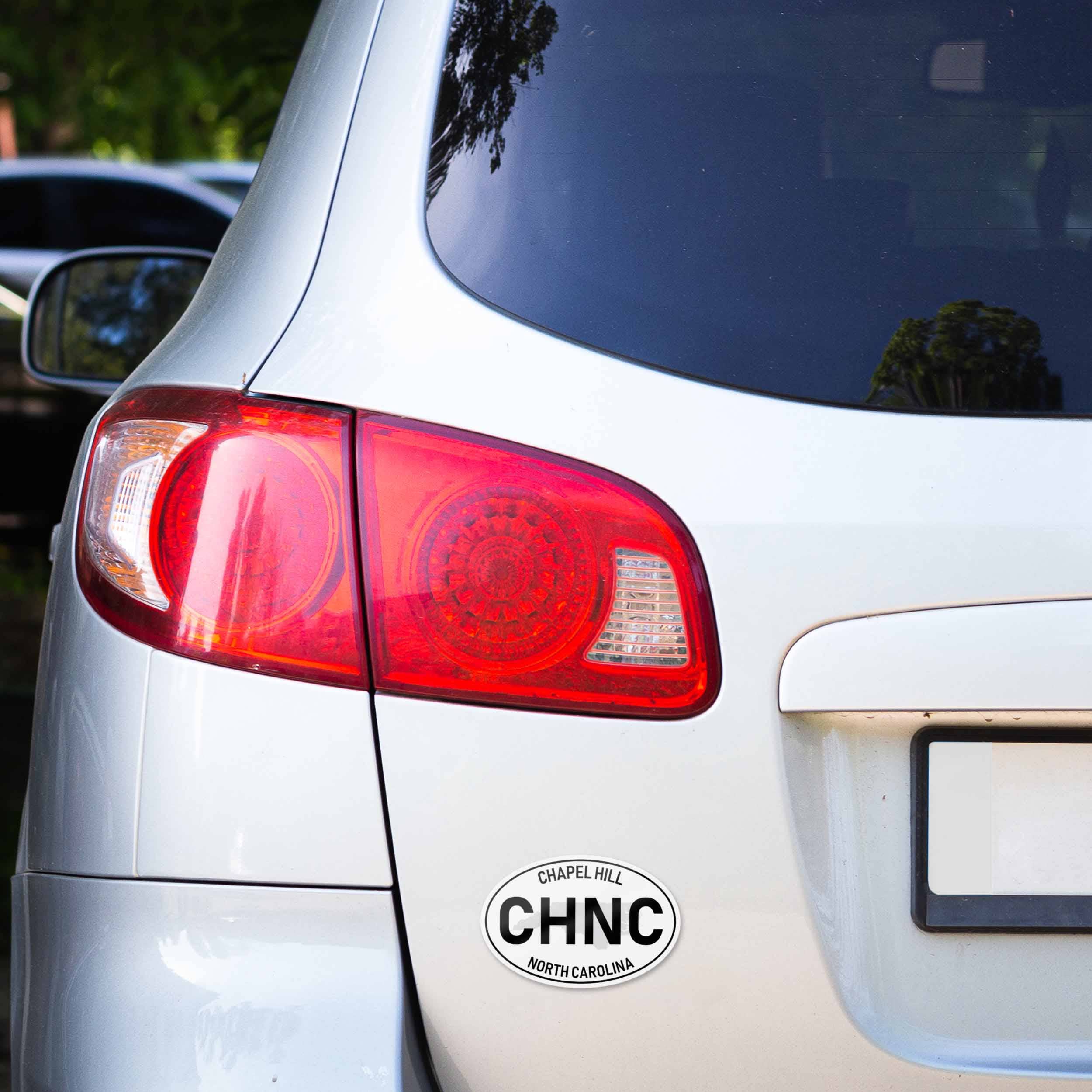 Sentinel Supply - Vente Aimants - Aimant de voiture ovale blanc Chapel Hill Caroline du Nord NC2