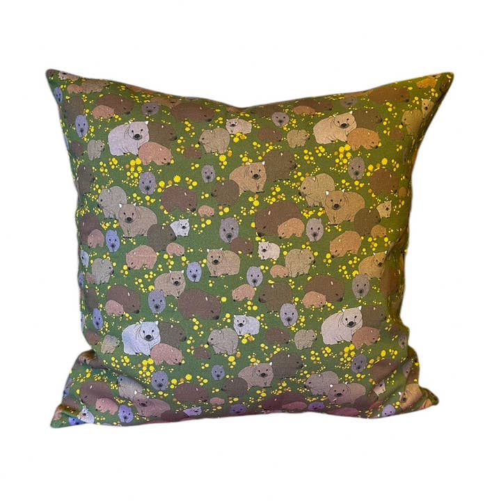 Funda de Cojín de Algodón Reciclado Wombat & Wattle para venta al por mayor de Red Parka