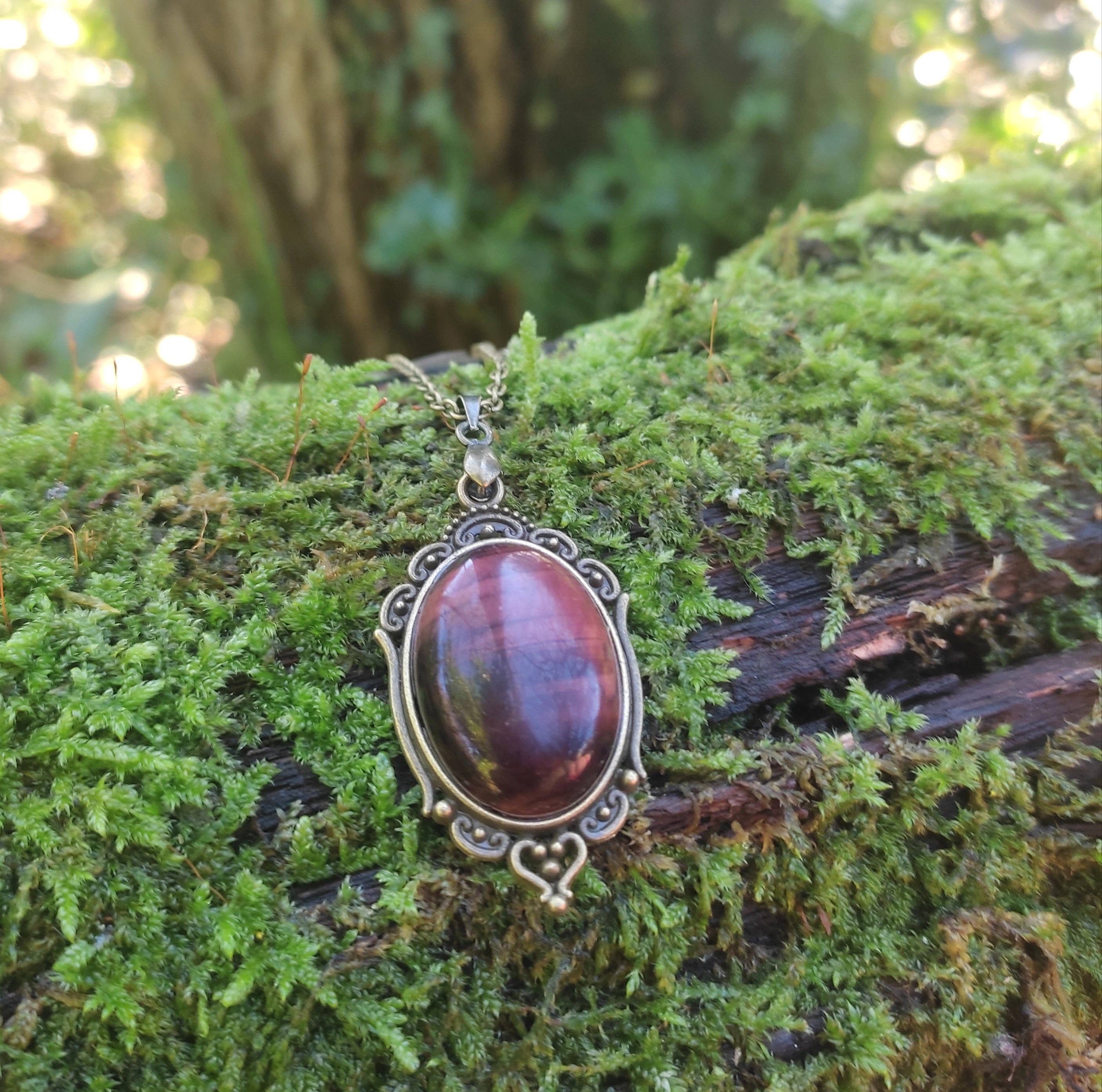 Jardin des Druides - Wholesale Halskettinghanger - Collier elfique Oeil de taureau0