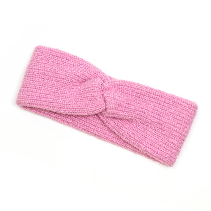 Peace Of Mind - Wholesale Fashion Headband - Women's - Recycled Blend Pink Marl Knit Headband0