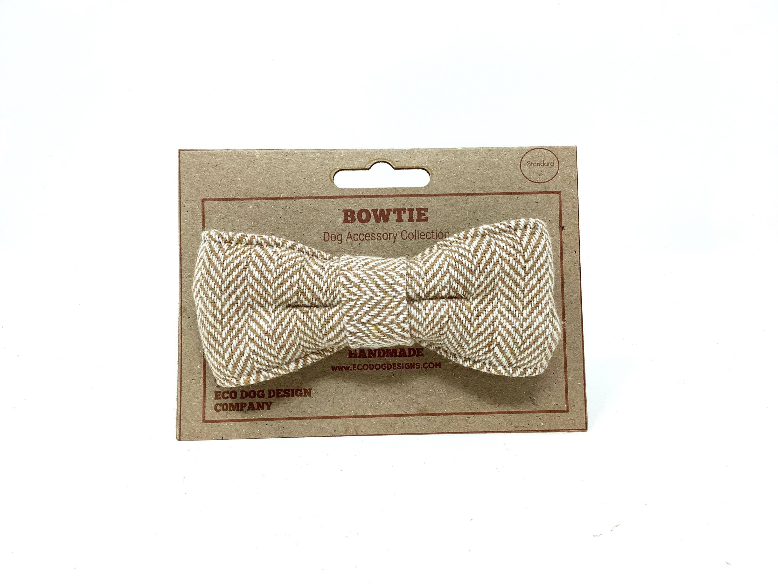 EcoDogDesigns – wholesale Pet bow tie – Dog – Beige Tweed Dog Bow Tie, Dog Dicky Bow1