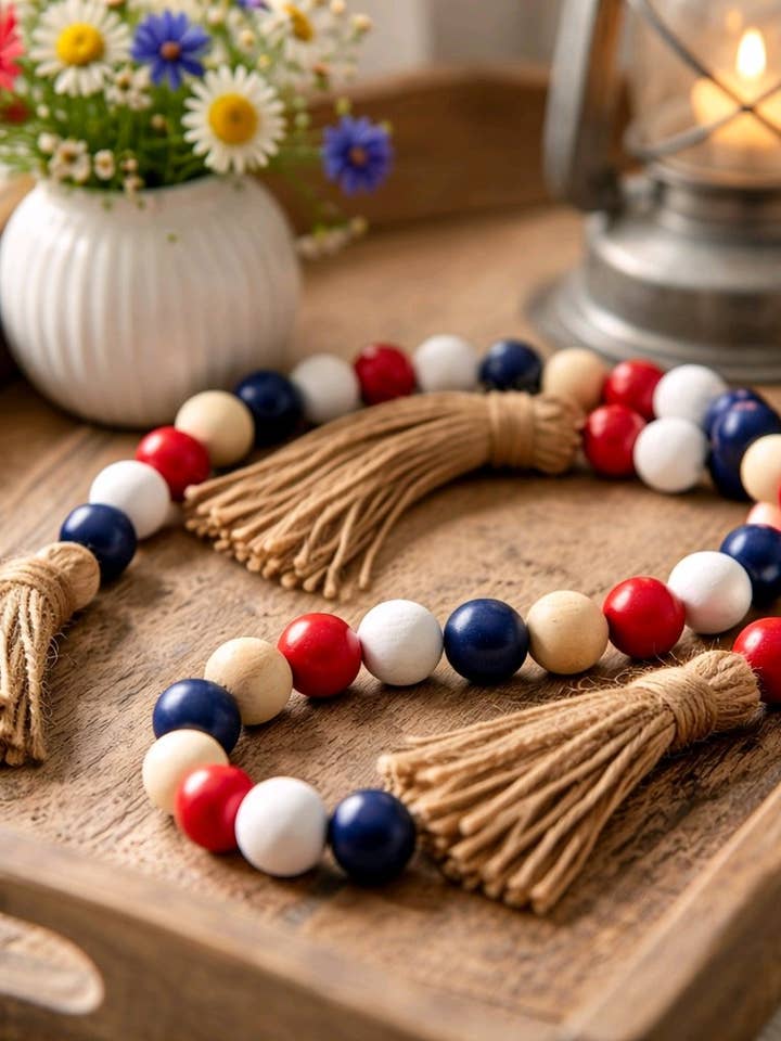 Americana Beaded Strand 37in for wholesale by Wholesale Home Decor
