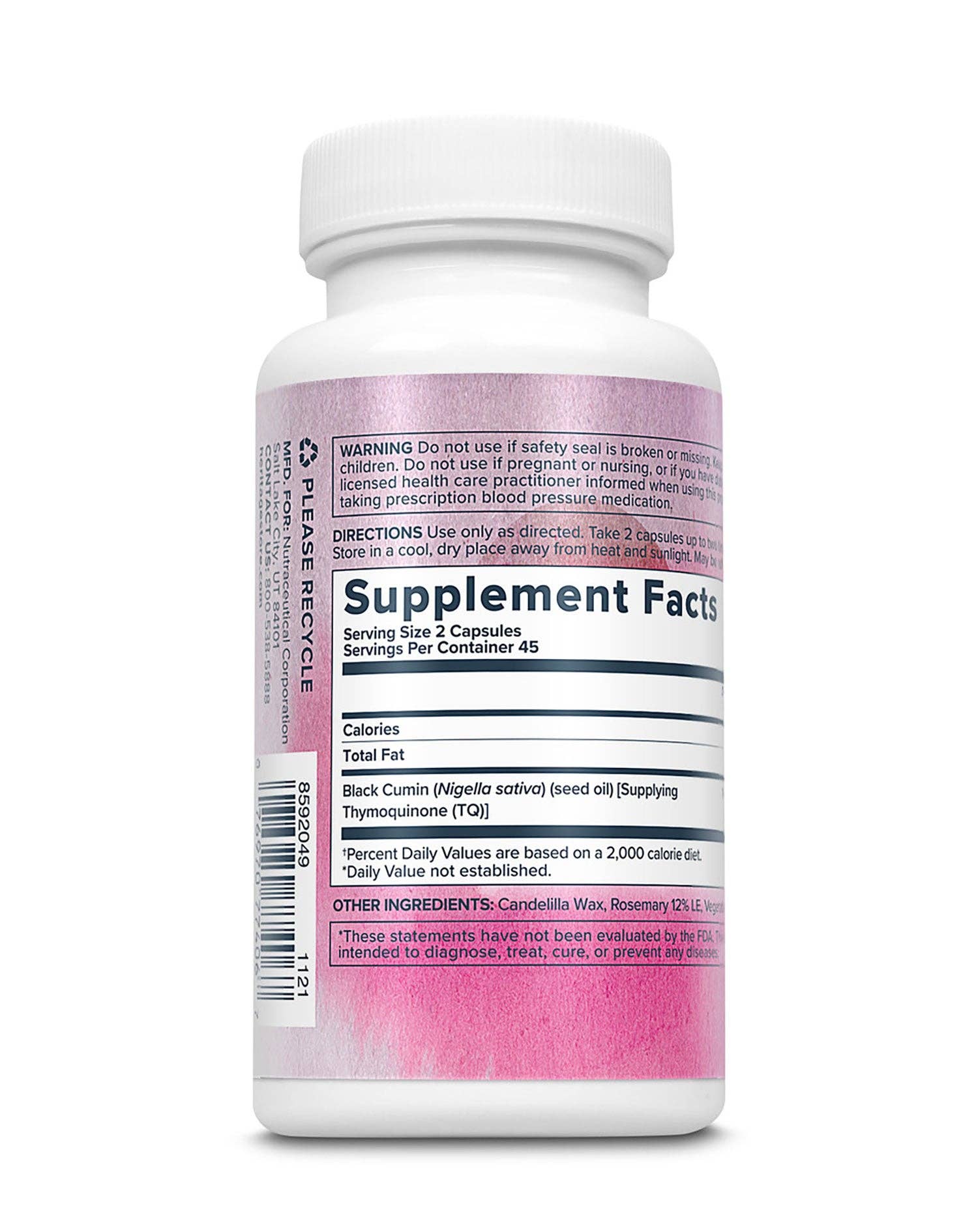 Heritage Store - Wholesale Oral Supplement/Vitamin - Black Seed Oil Capsules 90 ct4