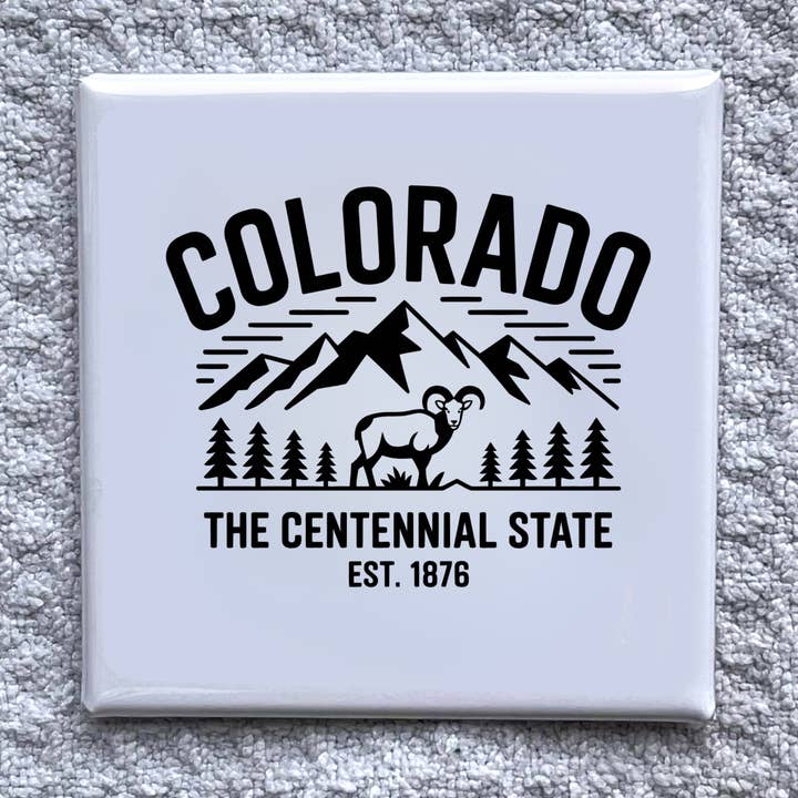 Colorado 2x2" State Magnet-Handmade Fridge Souvenir and other Purchase Wholesale made in colorado. Free Returns & Net 60 Terms on Faire trending on Faire.