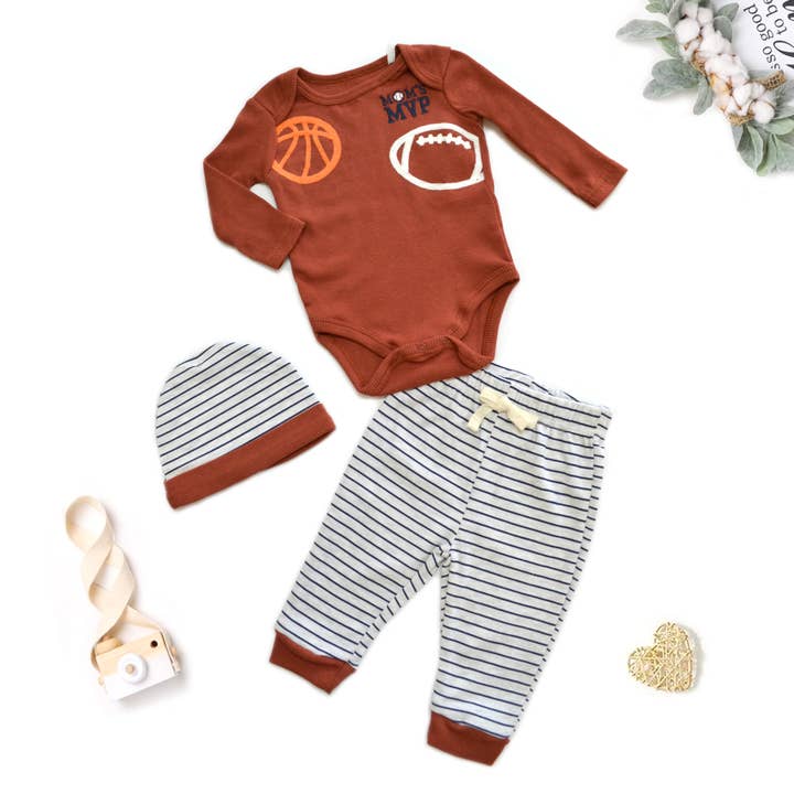 Baby 3-delige Chenille Applicatie Romper Hoed Broek Set voor wholesale door Lollipop Dreams