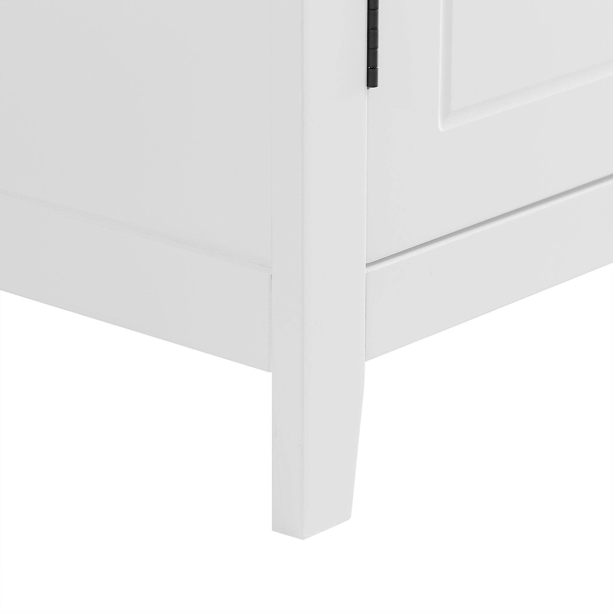 Orange County Decor - Wholesale Cabinet - Elegant Bathroom Floor Storage Cabinet, Bathroom Storage Unit, Freestanding Cabinet With 4 Doors, Adjustable Shelves, Adaptable Shelves, White White Mdf27