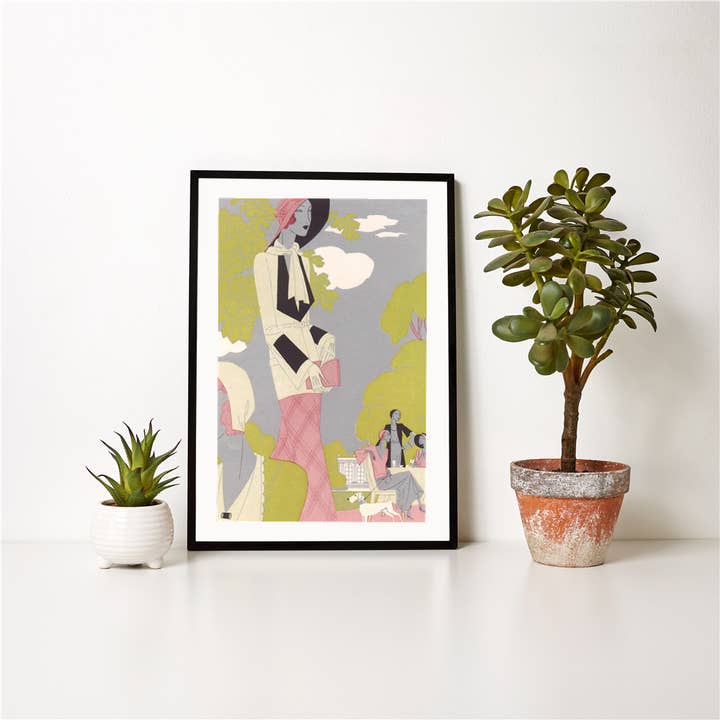 Found Image Press - Wholesale Art Print - Art Print FN-634 Stylish Woman at Restaurant1