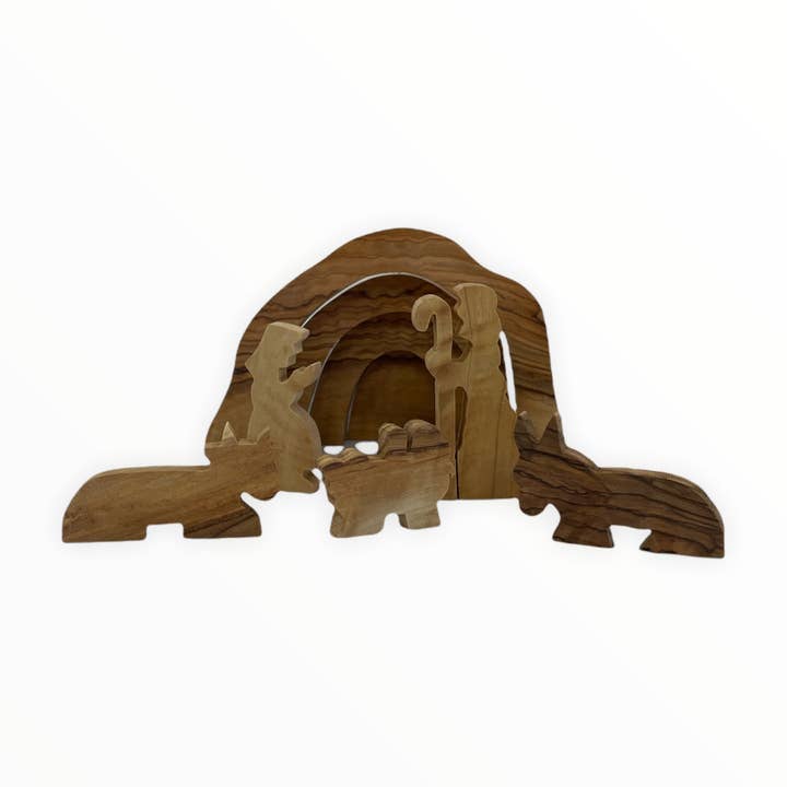 Nativity Puzzle Table Top - Grotto for wholesale by Holy Land Imports