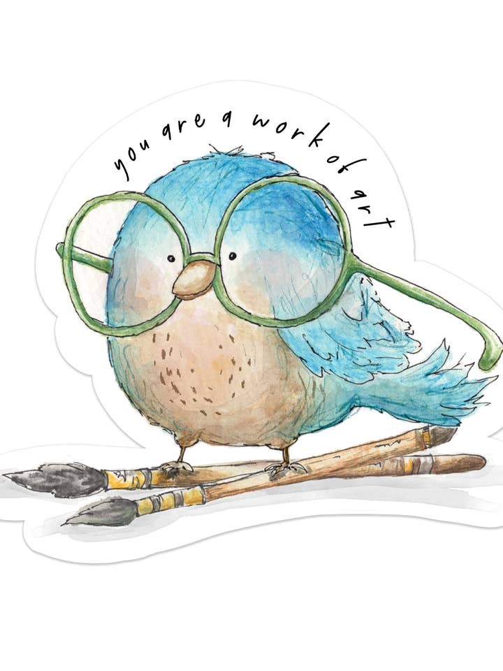 Adesivo You Are A Masterpiece Bird per la vendita all'ingrosso da parte di Lizzy & Grace