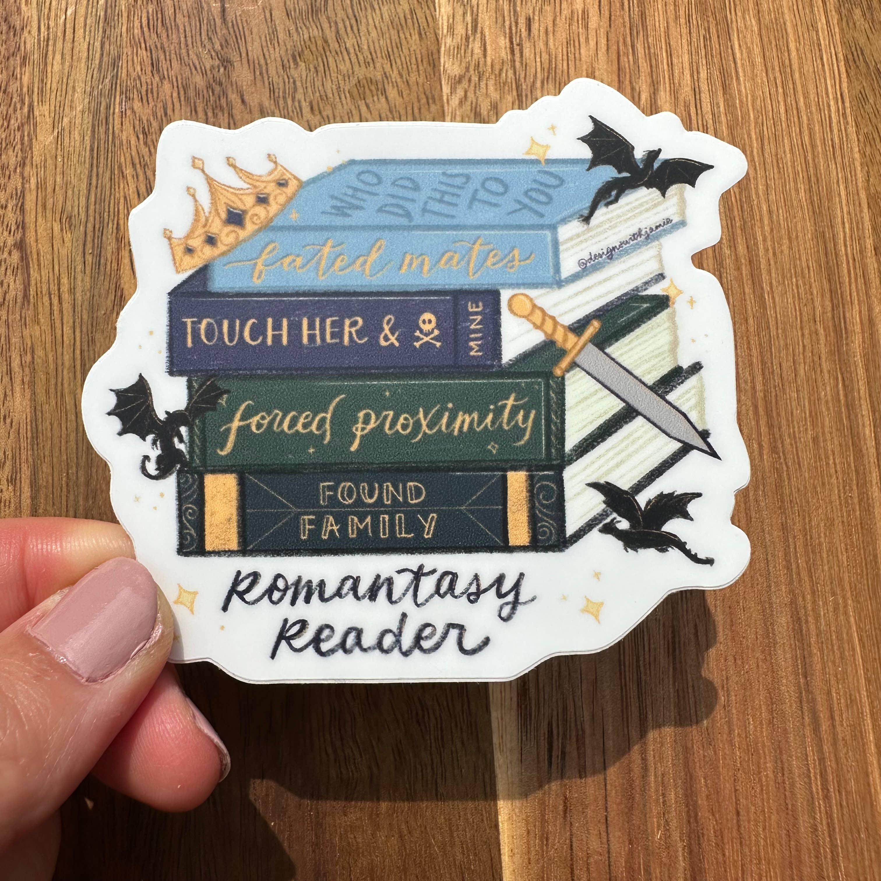Designs with Jamie - Wholesale Sticker - Romantasy Reader Trope Sticker1