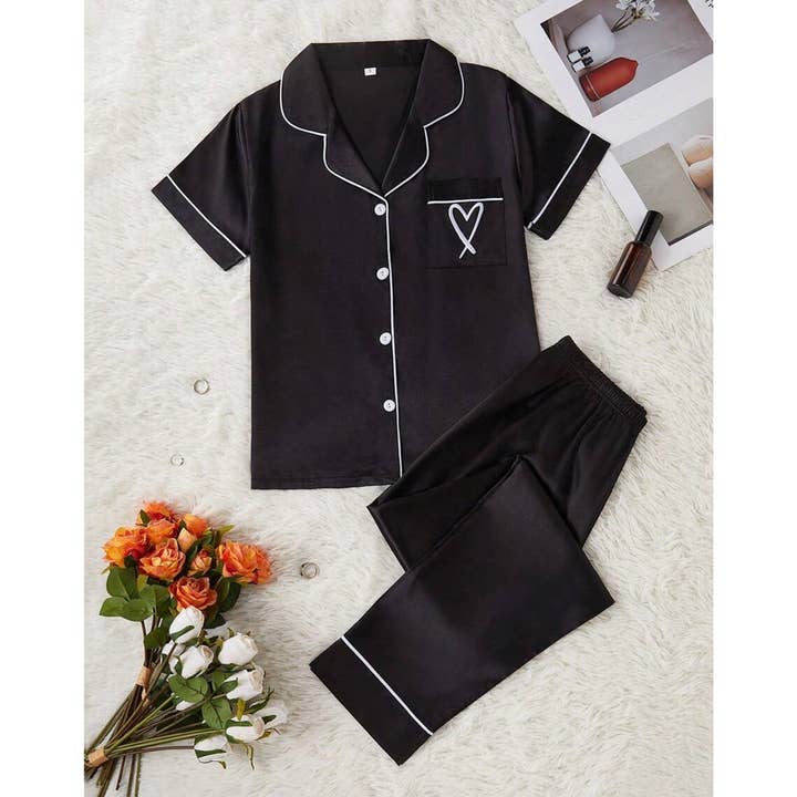 The Blissful - Wholesale Sleepwear Set - Kids - Personalised Satin Pyjamas Nightwear Pajamas
