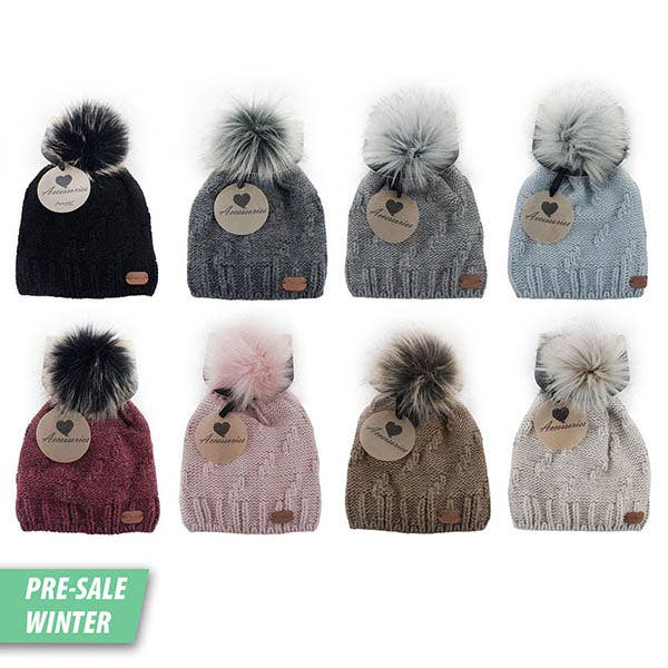 Surtido 8 Colores Gorros Con Borla Invierno para venta al por mayor de JUMI